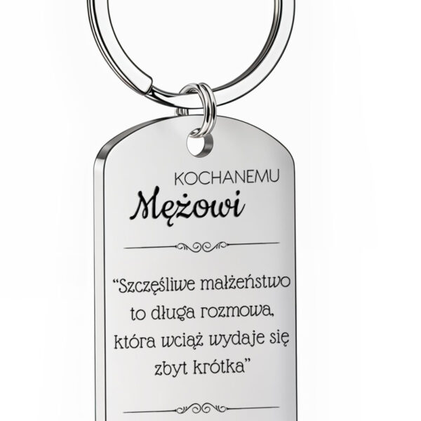 Personalizowany brelok dla chłopaka lub narzeczonego z dedykacją