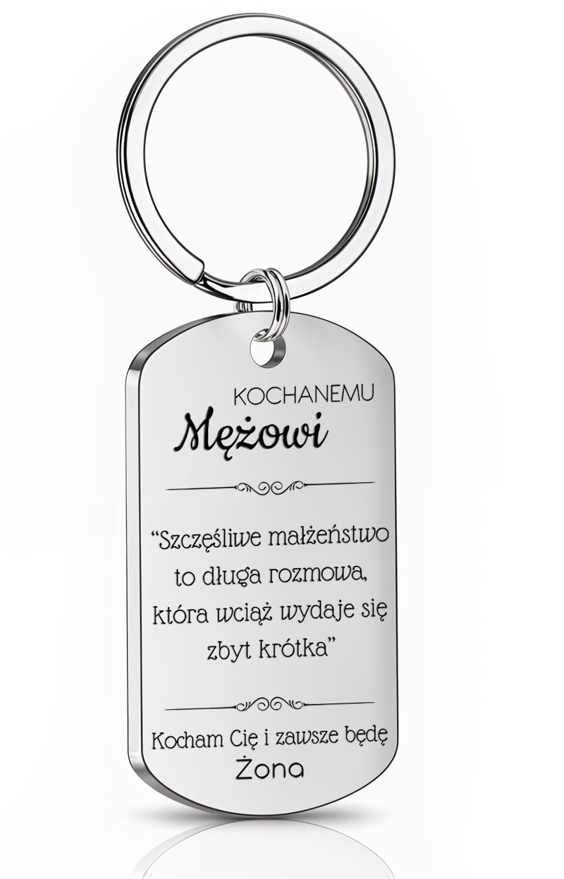 Personalizowany brelok dla chłopaka lub narzeczonego z dedykacją