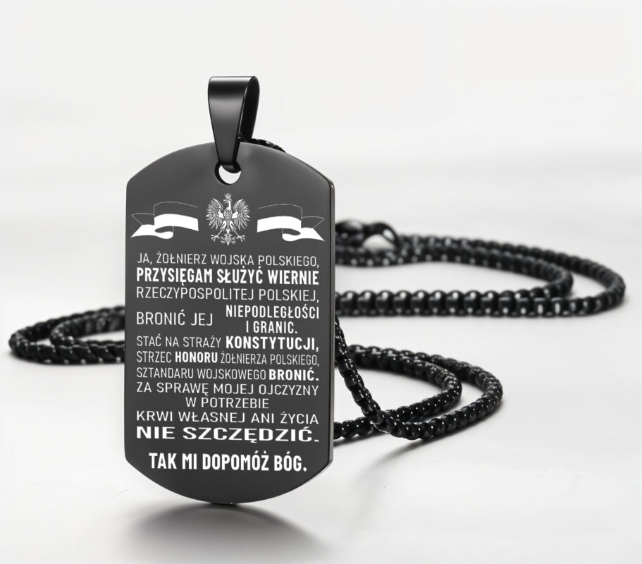 Nieśmiertelnik – Pamiątka Przysięgi Wojskowej z grawerem imienia i daty