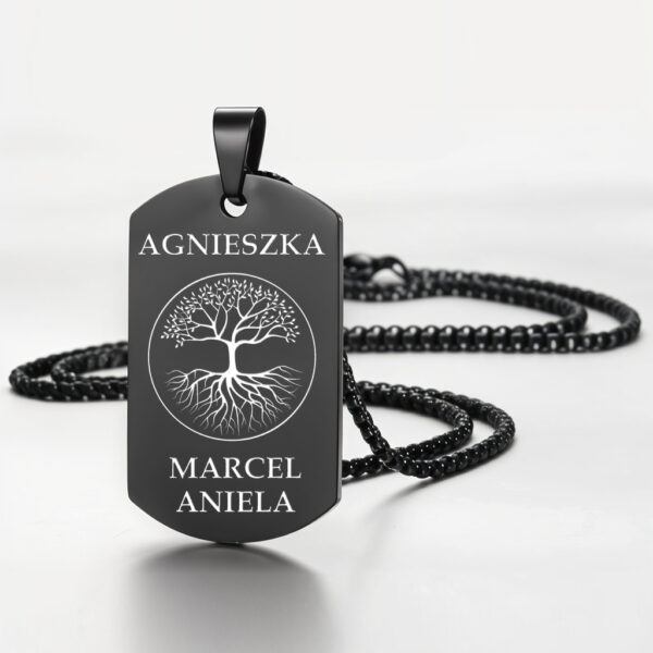 Nieśmiertelnik rodzinny ze stali szlachetnej z personalizacją