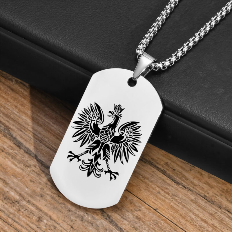 Nieśmiertelnik Patriotyczny z orłem w koronie