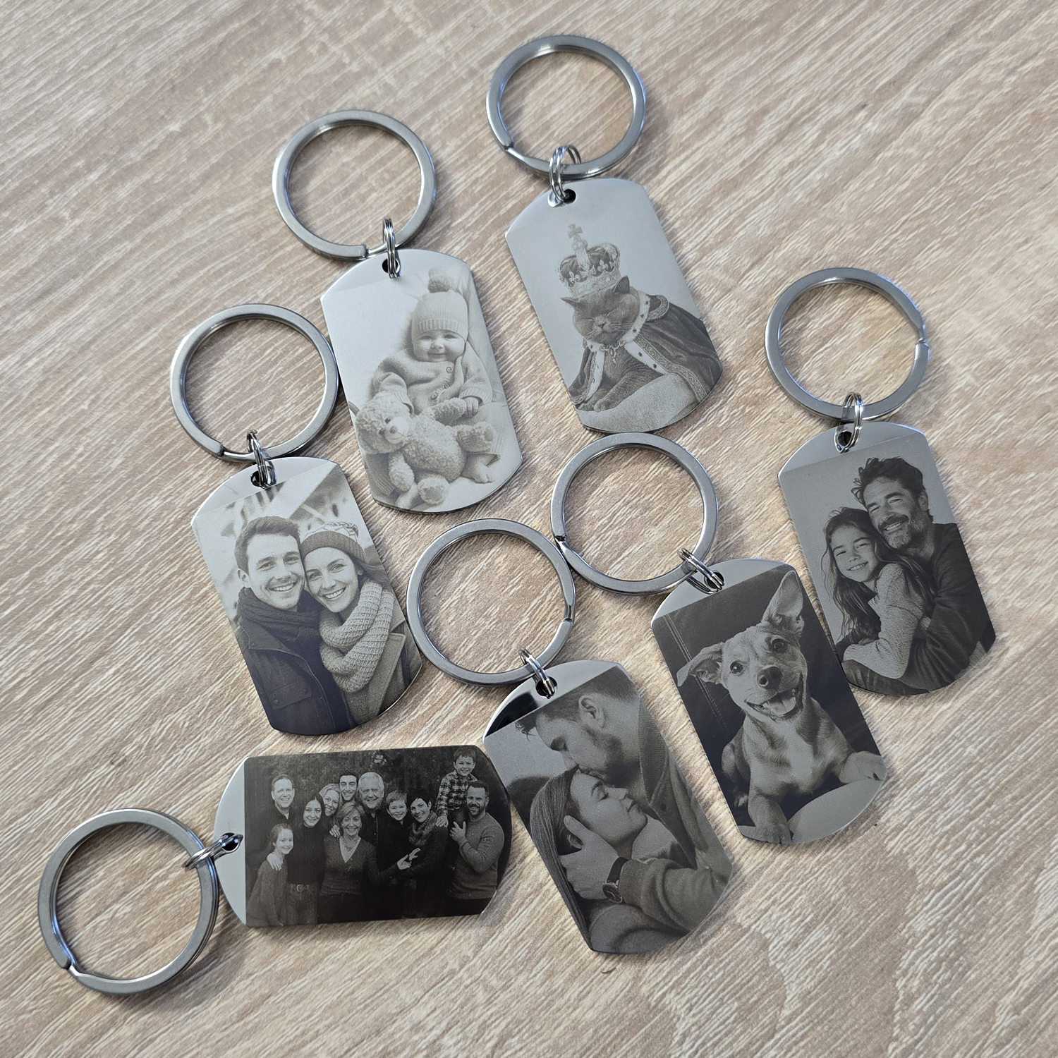 brelok z wygrawerowanym zdjęciem